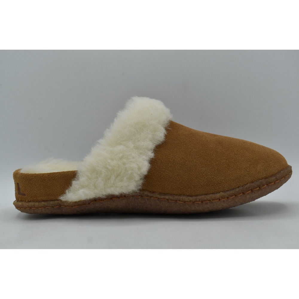 Sorel Women 8 Nakiska II Brown Suede Faux Shearling Lined Slides Slippers Shoes - Picture 7 of 12